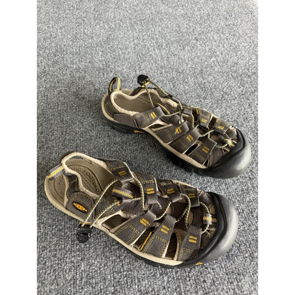 Keen Newport H2 Sandal Gray/Yellow/Tan Mens 8 Hiking Waterproof‎ #3-1